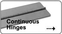 Image of Continuous Hinges that links to our list of in-stock hinges.